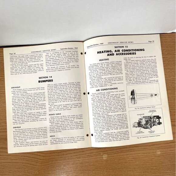 Vtg 1969 Chevrolet Service News Manual Chevy Monte Carlo Sept Oct Vol 41 No 9 - Picture 4 of 5